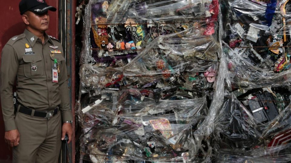 “We don’t want any trash from foreign countries,” sounds from Thai activists seeking a total ban on waste imports