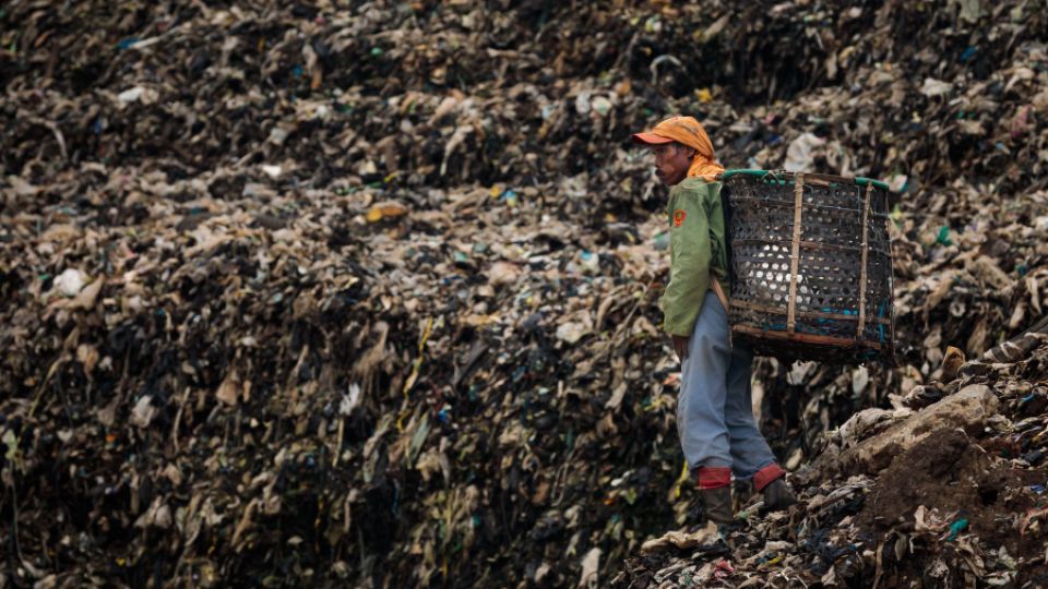 Indonesia is flooded with waste. It ends up in giant landfills and lime kilns