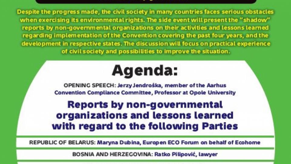 Practical implementation of the Aarhus Convention: perspective of the civil society