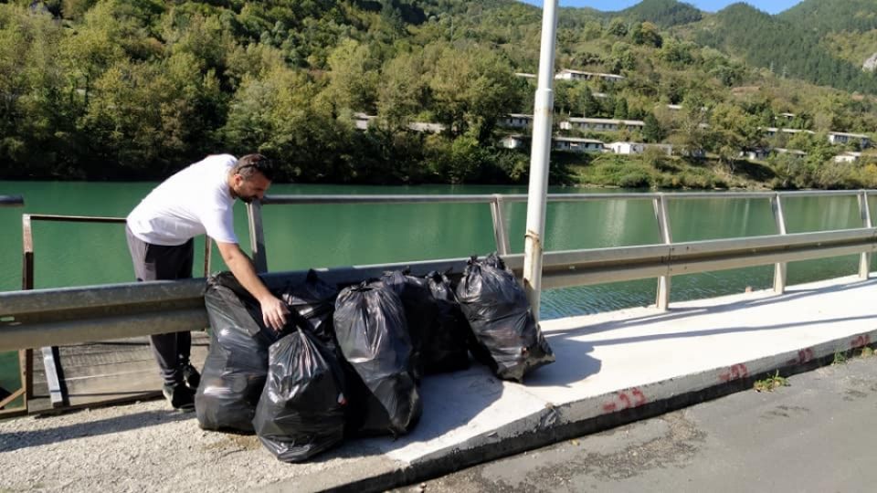 Kilograms of trash taken out of rivers in Bosnia and Herzegovina by the local communities